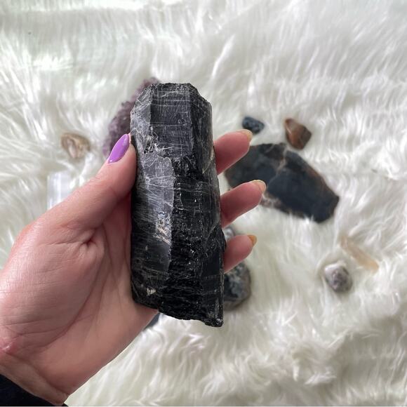 Bundle of 11 Raw & Tumbled Crystals Stones Amethyst Clusters Selenite Obsidian - Picture 3 of 6